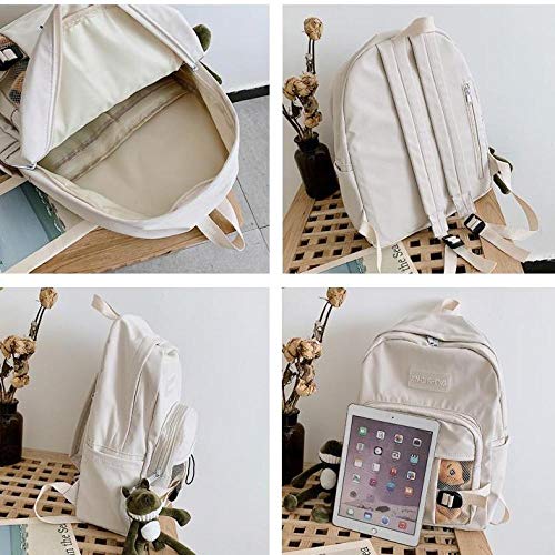 MNBVCX Mochila Femenina Primavera Versión Coreana De La Salvaje Mochila De Nailon Antirrobo Simple Bolsa De Viaje Multifuncional 32X13X40Cm