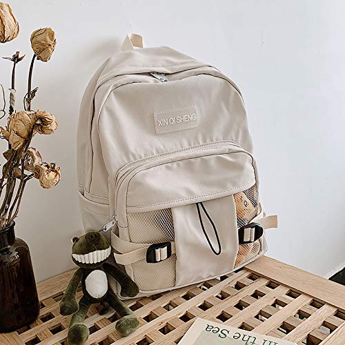 MNBVCX Mochila Femenina Primavera Versión Coreana De La Salvaje Mochila De Nailon Antirrobo Simple Bolsa De Viaje Multifuncional 32X13X40Cm