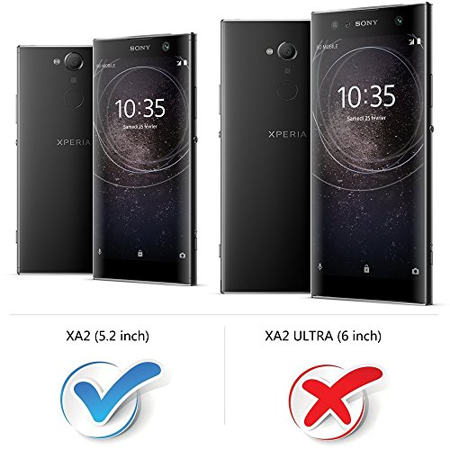 MOBESV Smiley Funda Cartera Sony Xperia XA2, Funda Cuero Movil Sony Xperia XA2 Carcasa Case con Billetera/Soporte para Sony Xperia XA2 - Aqua/Azul Oscuro