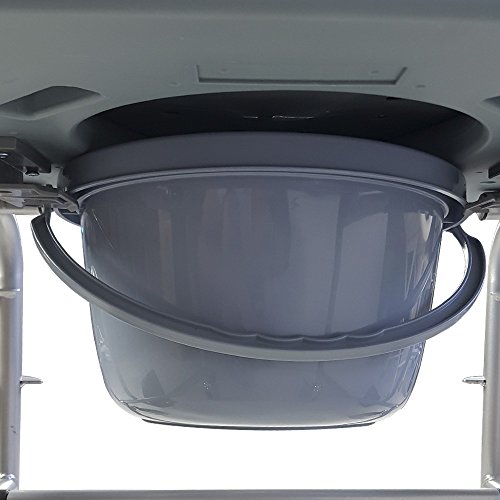 Mobiclinic, Ancla, Silla de WC con ruedas, Silla de inodoro para minusválidos, discapacitados, ancianos, Plegable, Reposabrazos, Asiento ergonómico, Conteras antideslizantes, Gris