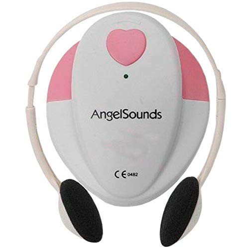 Mobiclinic, AngelSounds, Detector fetal, Monitor de latidos fetales, Detector de latidos portátil, Capacidad sonora, Monitoreo de Movimiento, Monitor de seguridad para bebés, Rosa