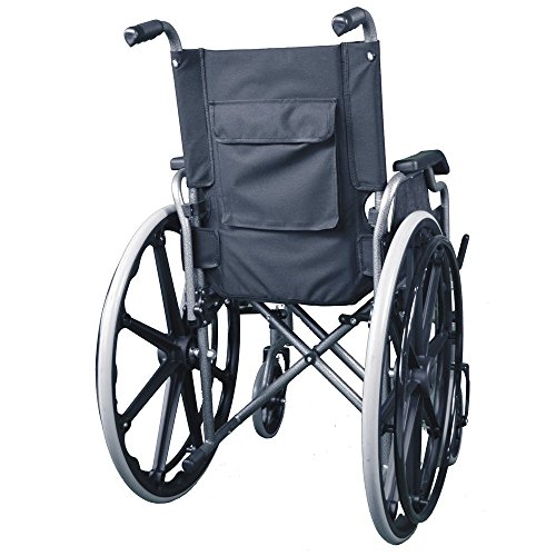Mobiclinic, Giralda, Silla de ruedas ortopédica, plegable, autopropulsable, para minusválidos y ancianos, reposapiés y reposabrazos extraíbles, ultraligera, negro, asiento: 43 cm