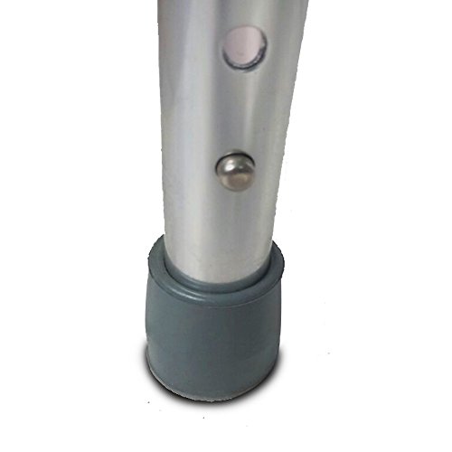 Mobiclinic, Mezquita, Andador para ancianos, mayores, adultos o minusválidos, ayuda para caminar, regulable en altura, aluminio, ligero, plegable, sin ruedas, empuñaduras ergonómicas, gris