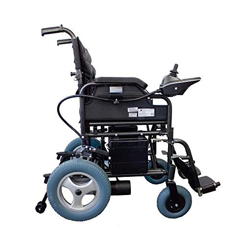 Mobiclinic, modelo Cenit, Silla de ruedas eléctrica, plegable, con motor, para discapacitados, minusválidos, ancianos, ortopedica, para mayores, autonomía 20 km, 24V, color Negro