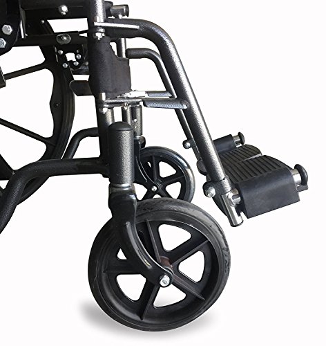Mobiclinic, modelo S220, Silla de ruedas plegable premium, autopropulsable, ortopédica, para minusválidos y ancianos, reposapiés y reposabrazos abatibles, color Negro, asiento 40 cm, ultraligera