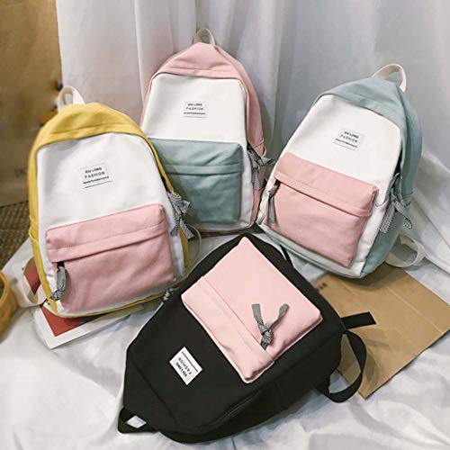 Mochila Casual Niñas Moda Estilo Japonés de Color Sólido Negocios - FossenStu Mochila Escolar, Bolsa de Viaje, Bolsa de Alpinismo - Mochilas para Estudiantes de Secundaria