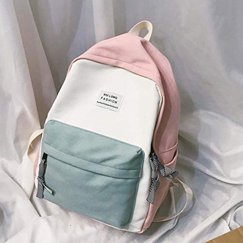 Mochila Casual Niñas Moda Estilo Japonés de Color Sólido Negocios - FossenStu Mochila Escolar, Bolsa de Viaje, Bolsa de Alpinismo - Mochilas para Estudiantes de Secundaria