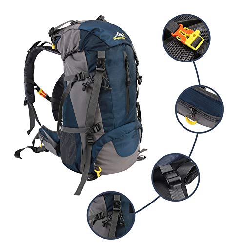 Mochila de 50/80L , ideal para deportes al aire libre, Senderismo, Trekking, Camping Travel, Escalada. Bolso impermeable del alpinismo, Daypacks que suben del recorrido, mochila (Azul oscuro, 50L)