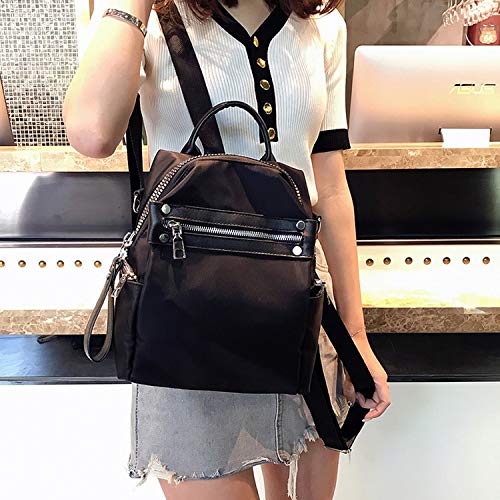 Mochila de piel para mujer, estilo escolar, para universidad, diseño simple, para mujer, casual, mochila femenina, marcas famosas, Rojo (Rojo) - shoulder-handbags