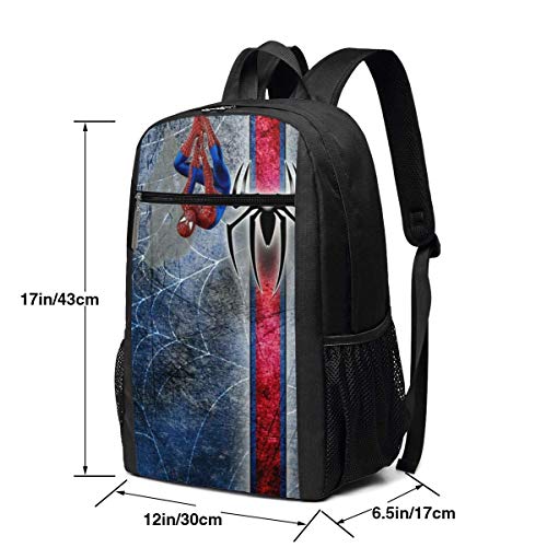 Mochila de viaje para ordenador portátil, diseño de Spiderman saltando a la universidad, mochila informal, para mujeres y hombres