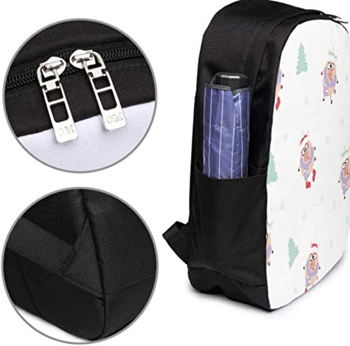 Mochila Escolar Bolsa De Trabajo Informal Vestida Bufanda Piggy Pig Mochilas Para Niñas Adolescentes Ligera Informal Fresca Para El Libro De La Escuela,Viaje,Senderismo,Acampada,Hombres Niños