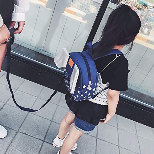 Mochila infantil para bebé de 1 a 3 años, diseño de carrito con alas bonitas, mochila antipérdida, mochila para niños, regalo de cumpleaños, Navidad para guardería, preescolar, niñas, niños azul azul