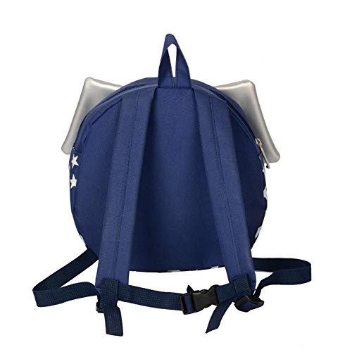 Mochila infantil para bebé de 1 a 3 años, diseño de carrito con alas bonitas, mochila antipérdida, mochila para niños, regalo de cumpleaños, Navidad para guardería, preescolar, niñas, niños azul azul