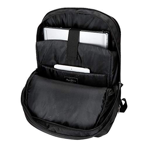 Mochila para portátil Pepe Jeans Bromley Negra 15,6"