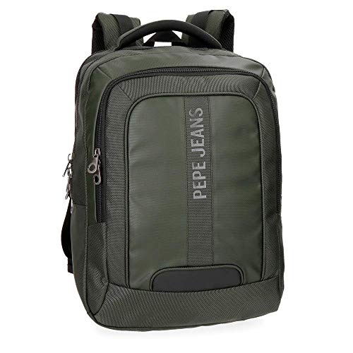 Mochila para portátil Pepe Jeans Bromley Verde 15,6" doble compartimento