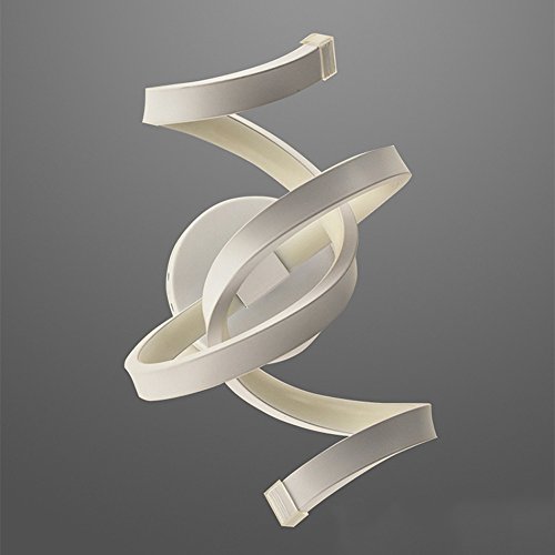 Modeen Simple Modern Acrylic LED Luz de pared Espiral Sala de estar Dormitorio de noche Dormitorio Pasillo Luces Lámpara de pared de aluminio Aplique de pared