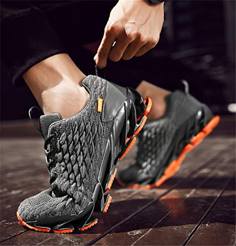 Mofeng - Zapatillas deportivas para hombre, estilo casual, transpirables, transpirables, para correr, color Gris, talla 41 1/3 EU