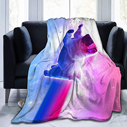 Moily Fayshow Bi Bisexual Pride Flag Animal Pup Dog Fleece Throw Manta Franela Edredón Dormitorio Ropa de Cama Decoración 50 'X40'