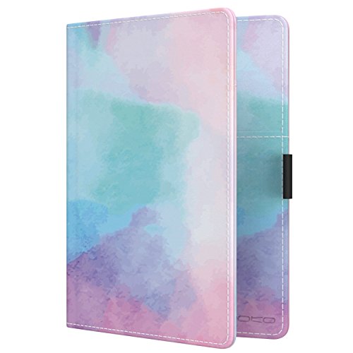 MoKo Carteras/Funda de Pasaporte - Cubierta RFID Bloqueo, Multipropósito, Passport Holder/Case Cover, Cuero Imitado, Cartera de Viaje, Acuarela