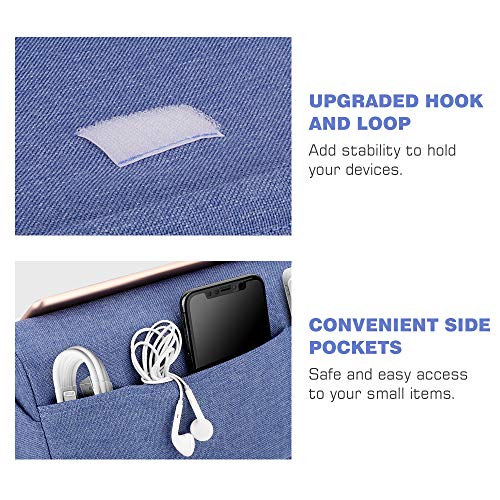 MoKo Soporte de Almohada Compatible con New iPad Air 3rd Gen, iPad Mini 5th Gen, iPad Pro 11, iPad 10.2" 2019, Soporte de Almohadas de Tableta hasta 11" para Samsung Galaxy Tab - Denim Azul