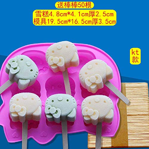 Molde De Helado Paletas De Helado Paletas De Hielo Hecho De Silicona De Silicona Creativo Molde De Helado Casero 10.8 * 11 * 3.5/6 Moldes de paletas de zodiaco uno envía 50 palos