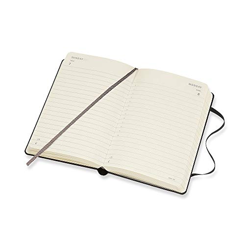 Moleskine - Agenda Diaria de 12 Meses 2020, Tapa Dura y Goma Elástica, Negro, Tamaño Pequeño (9 x 14 cm)