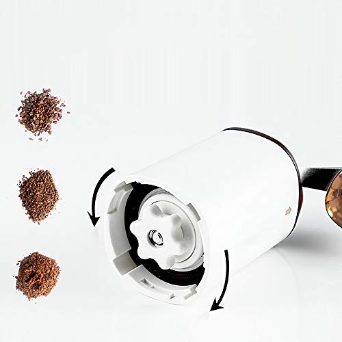 Molinillo de café manual de acero inoxidable Molinillo de café ajustable de cerámica cónica de la mano de la manivela del molino tamaño compacto