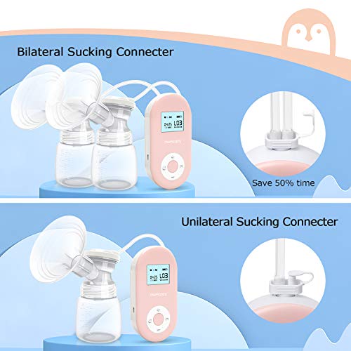 Momcozy Nueva Versión Extractor De Leche Eléctrico, 2 Modos, 9 Niveles, Adecuado Para Senos Unilaterales/bilaterales, Silicona De Grado Alimenticio, Sin Bpa, Función De Memoria, Botón Físico