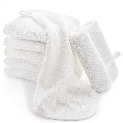 Momcozy Toallas de Bambú para Bebés, 8 Piezas 25X25cm, Toallas de Mano Muy Suaves y Absorbentes, Suaves en Pieles Sensibles para Bebés, Niños Pequeños, Unisex