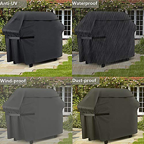 Momoco Funda de Barbacoa, Impermeable Funda, a Prueba de Polvo para Exteriores 210D Oxford Fabric Funda Barbacoa, Cubierta de Parrilla Duradera y Conveniente (57“ x 24” x 46 “)