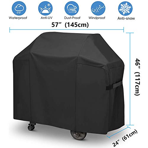 Momoco Funda de Barbacoa, Impermeable Funda, a Prueba de Polvo para Exteriores 210D Oxford Fabric Funda Barbacoa, Cubierta de Parrilla Duradera y Conveniente (57“ x 24” x 46 “)