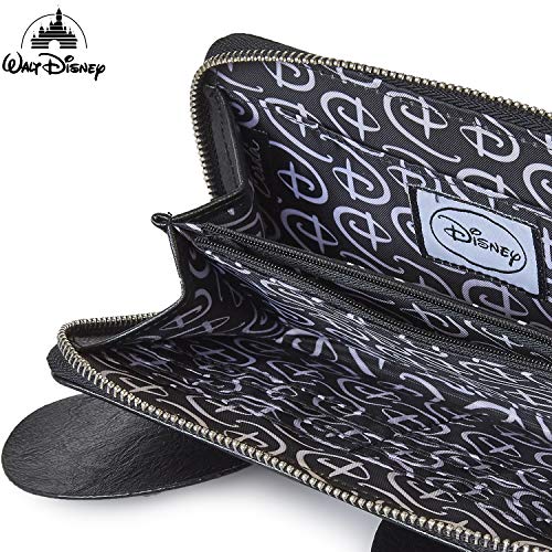 Monedero De Las Orejas De Mickey De Disney En 3D | Billetero Grande Rojo Y Negro | Idea De Regalo De Cumpleaños | Mercancía Con Licencia Al 100%