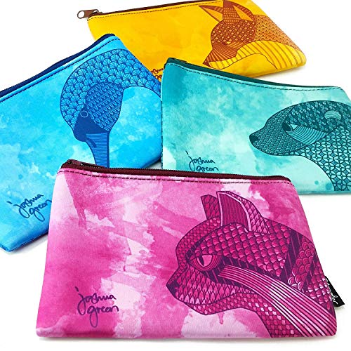 Monster Stationery - Estuche de neopreno con un solo bolsillo, diseño de Joshua verde, uno de cada uno