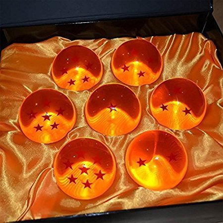 Monuary 7 Piezas Bolas Dragon Ball, Bolas de Dragón 1 a 7 Estrellas con Caja de Regalo, Coleccionables para Dragonball Z Regalo - Diámetro 4,3CM