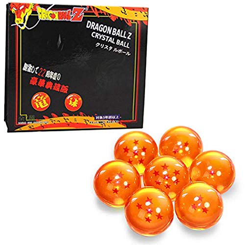 Monuary 7 Piezas Bolas Dragon Ball, Bolas de Dragón 1 a 7 Estrellas con Caja de Regalo, Coleccionables para Dragonball Z Regalo - Diámetro 4,3CM