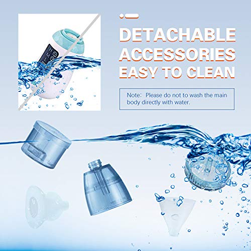 Mookis Aspirador nasal, nasal limpiador y removedor de cerumen con 3 niveles de succión y 4 tetinas reutilizables para mocos，Limpiador Nasal Eléctrico Recargable USB para Bebés