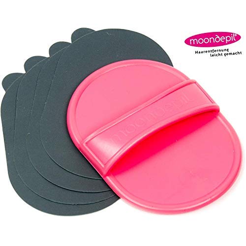 Moondepil Herramienta de belleza para eliminar el vello pequeño con almohadillas exfoliantes integradas, depilación fácil con depiladora de vello facial para pelos no deseados