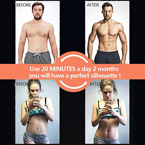 Moonssy Electroestimulador Muscular Abdominales, Estimulación Muscular USB Recargable ABS Trainer para Abdomen/Brazo/Piernas/Cintura