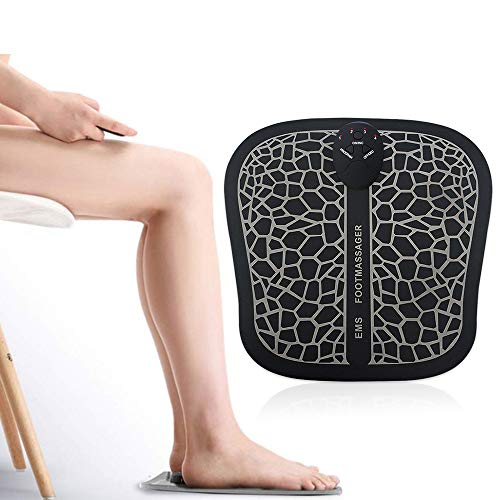 Moonssy Masajeadores eléctricos para pies - Pulsos de Baja Frecuencia Estimulación Muscular Eléctrica, Cojín de Masaje de Pies Fisioterapia Inteligente para Mejorar la Circulación Sanguínea
