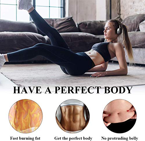 Moonssy Pantalones de Sauna Adelgazantes Mujer NANOTECNOLOGÍA, Leggins Reductores Adelgazantes, Leggins Anticeluliticos Cintura Alta, Mallas Fitness Push Up para Deporte Running Yoga Gym (L, Black)