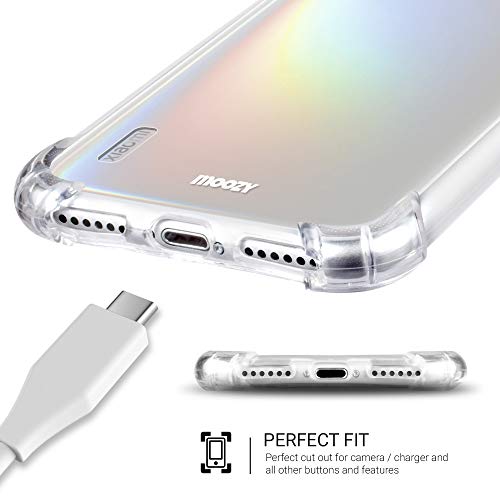 Moozy Funda Silicona Antigolpes para Xiaomi Mi A3 - Transparente Crystal Clear TPU Case Cover Flexible