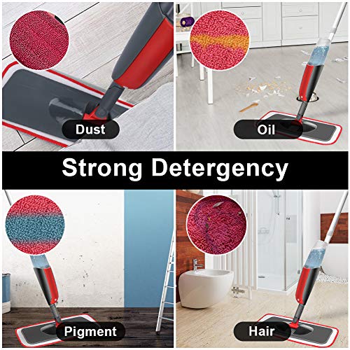 Mopa de Microfibra Cabecera de Repuesto, Tencoz 5Pcs Seco/Mojado Mopa de Microfibra Spray de Escoba de Microfibra para Todos los Trapeadores 16.5 "x6" para el hogar y la oficina