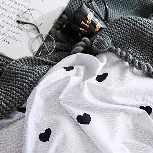 Morbuy Juego de Ropa de Cama de 4 Piezas, Estilo de impresión, Incluye una Funda de Edredón, una Sábana + Dos Fundas de Almohada Polyester