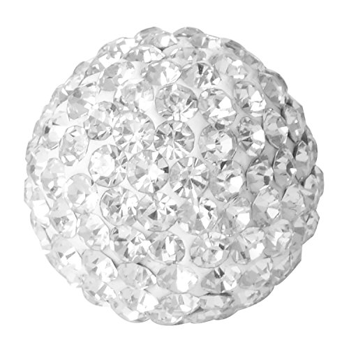 Morella Collar ángel de la Guarda de Acero Inoxidable 70 cm con Colgante alas de ángel y Bola de resonancia de circonita de Color Blanco Ø 16 mm para Damas en Bolsa para Joyas