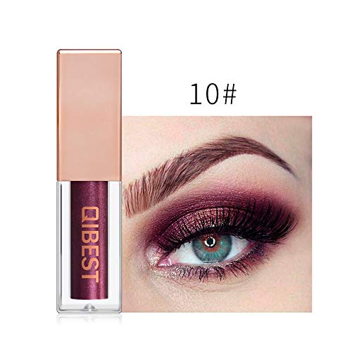 MORETIME sombra de ojos cosmética Shimmer Crema de Maquillaje con Color Cálido y Frío Metallic Shiny Smoky Eye Eyeshadow Glitter Eyeliner líquido 15 Color