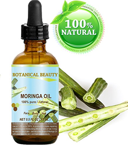 MORINGA OIL . 100% Pure / Natural / Undiluted Cold Pressed Carrier Oil. 0.5 Fl.oz.- 15 ml. For Skin, Hair, Lip and Nail Care. "Moringa Oil is a nutrient dense, high in palmitoleic, oleic and linoleic acids, moisturizing fatty acids and vitamins A, C and E