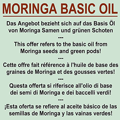 MoriVeda® - Aceite de Moringa Basic 300ml, prensado de Oleifera Seeds and Pods, adecuado para el cuidado de la piel, cuidado del cabello, cuidado de heridas, antienvejecimiento (3x100ml)