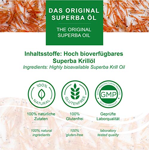 MoriVeda® - Cápsulas de aceite de Krill Superba: aceite de krill premium con Omega 3,6,9, astaxantina esterificada, fosfolípidos, colina, vitamina E (1x60 cápsulas)