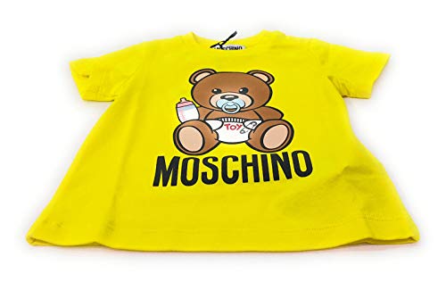 Moschino - Camiseta para bebé, diseño de oso amarillo 9-12 Meses
