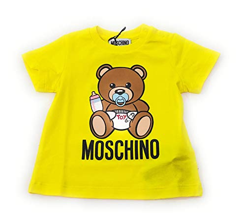 Moschino - Camiseta para bebé, diseño de oso amarillo 9-12 Meses